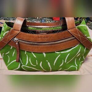 Vintage Green Print Kate Spade Shoulder bag